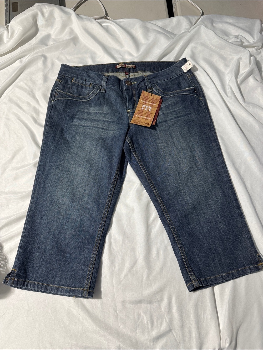 Makers Of True Originals Cropped Jeans Size 33 | 18.5” Inseam | Dark Wash Denim